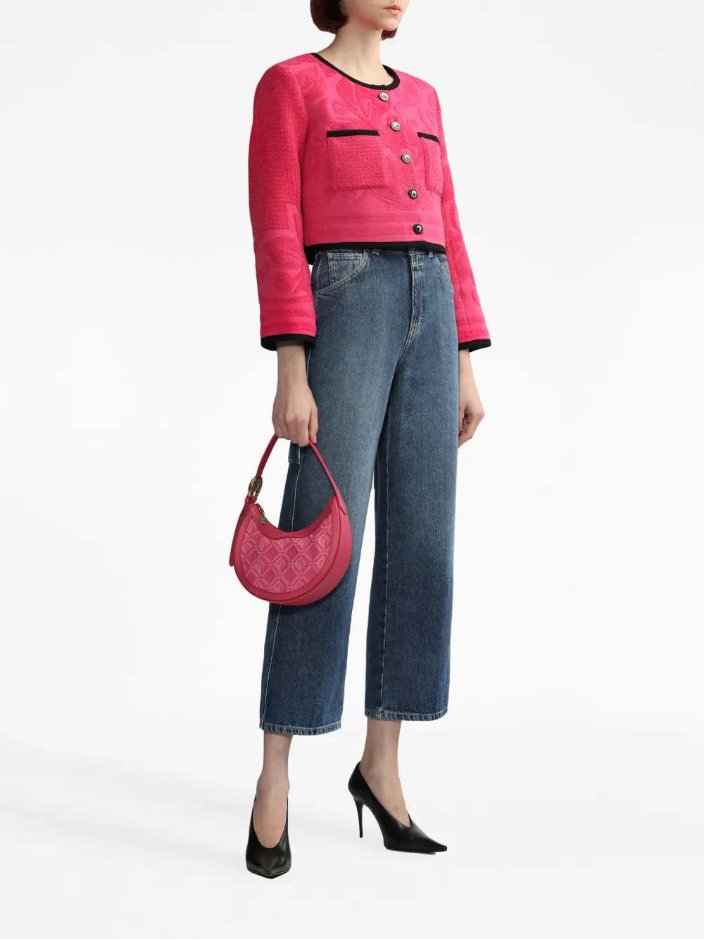 Marine Serre Moon Diamant Eclips shoulder bag - Roze