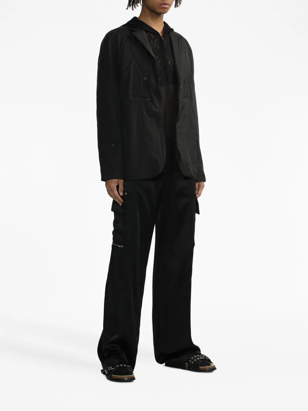 Post Archive Faction notched-lapel lightweight jacket - Zwart
