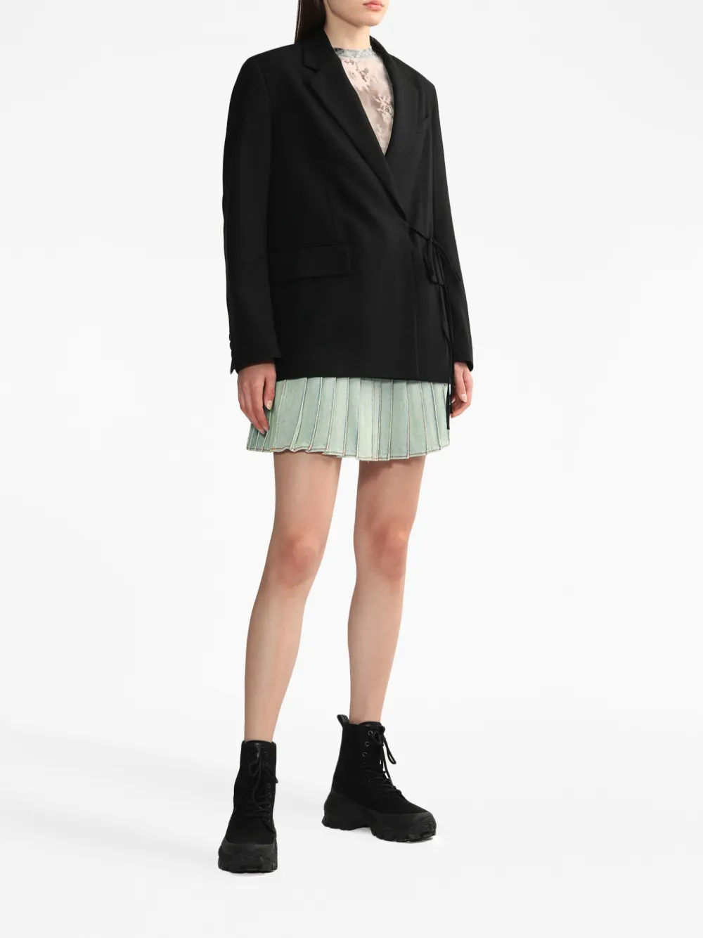 MSGM Top met abstract patroon - Zwart