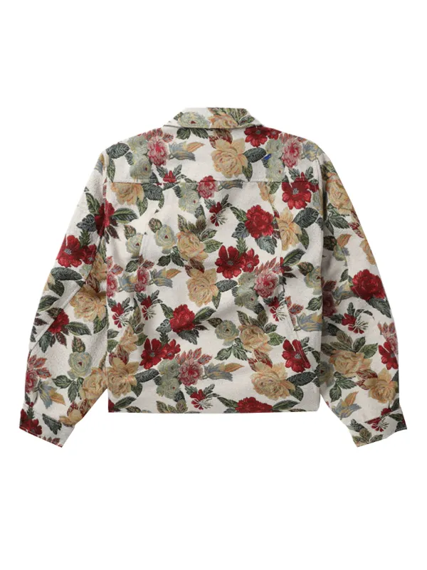 Ader Error embroidered floral Shirt Jacket Farfetch