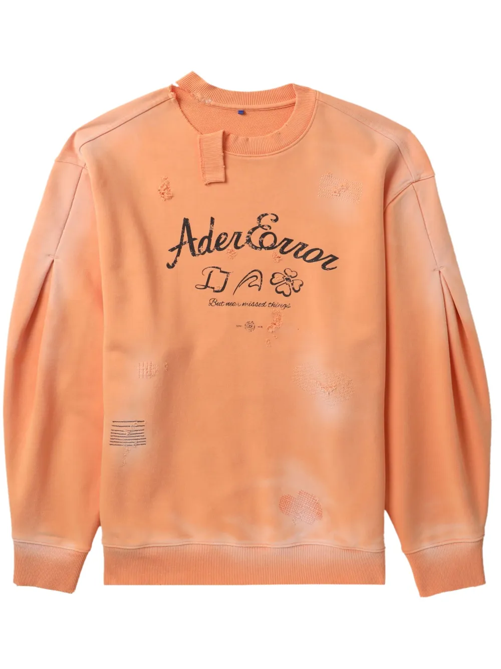 Ader Error distressed-effect cotton sweatshirt