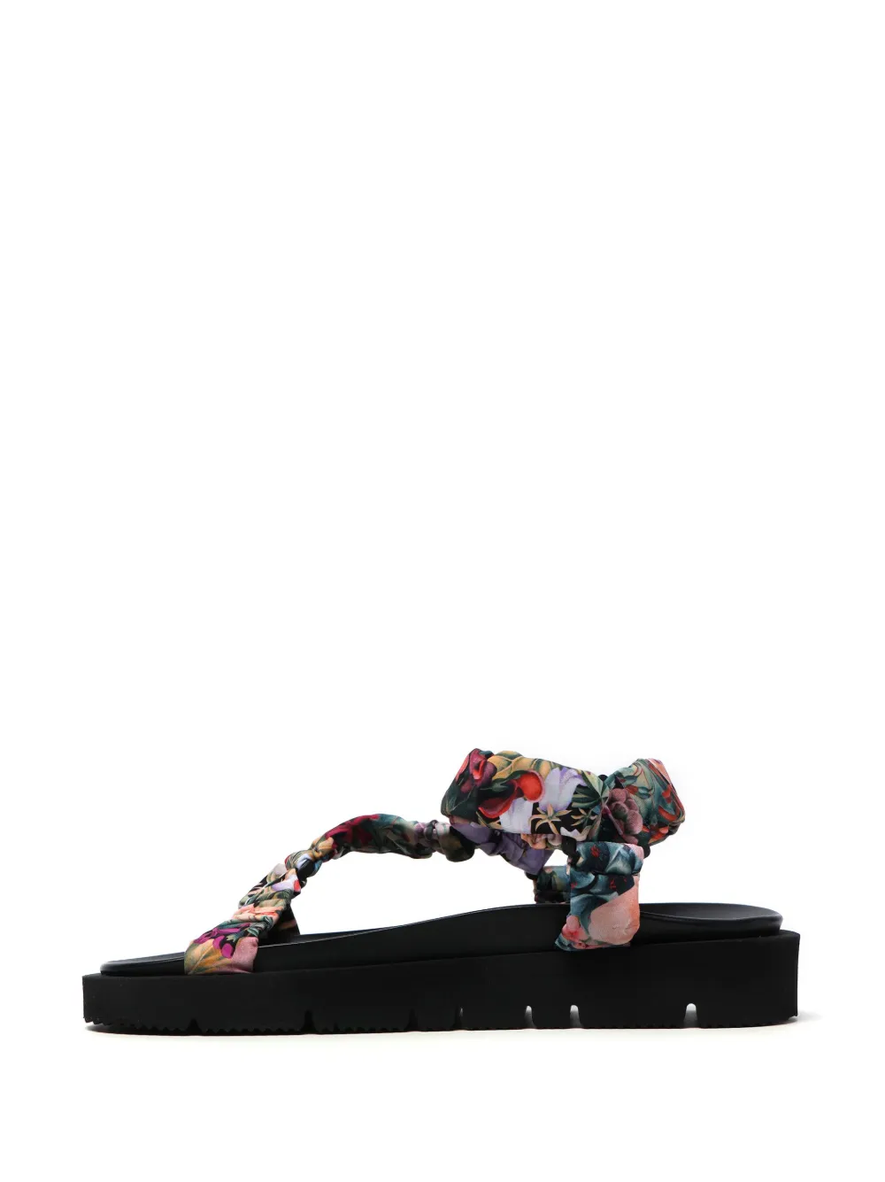 A.P.C. floral T-bar flat sandals - Zwart