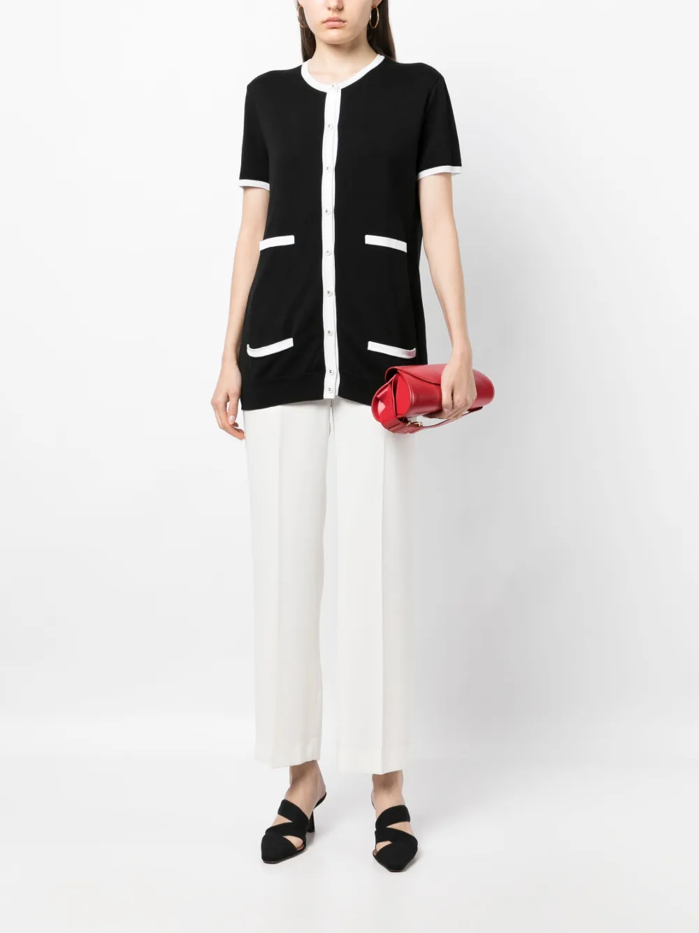 CHANEL Pre-Owned 1996 gebreide top - Zwart