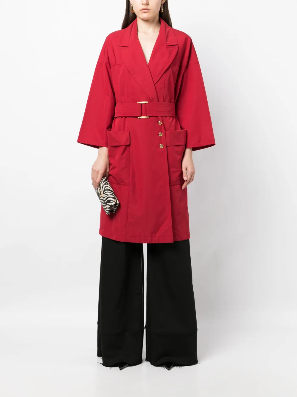 CHANEL Pre-Owned 1990-2000's pre-owned jas met dubbele rij knopen - Rood