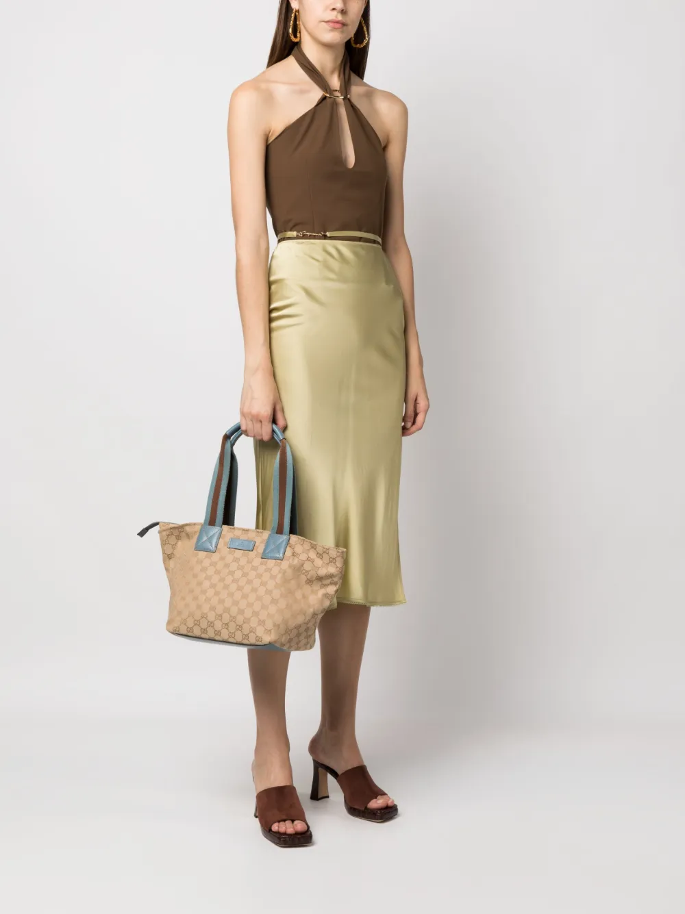 Gucci Pre-Owned Shelly GG canvas shopper - Beige