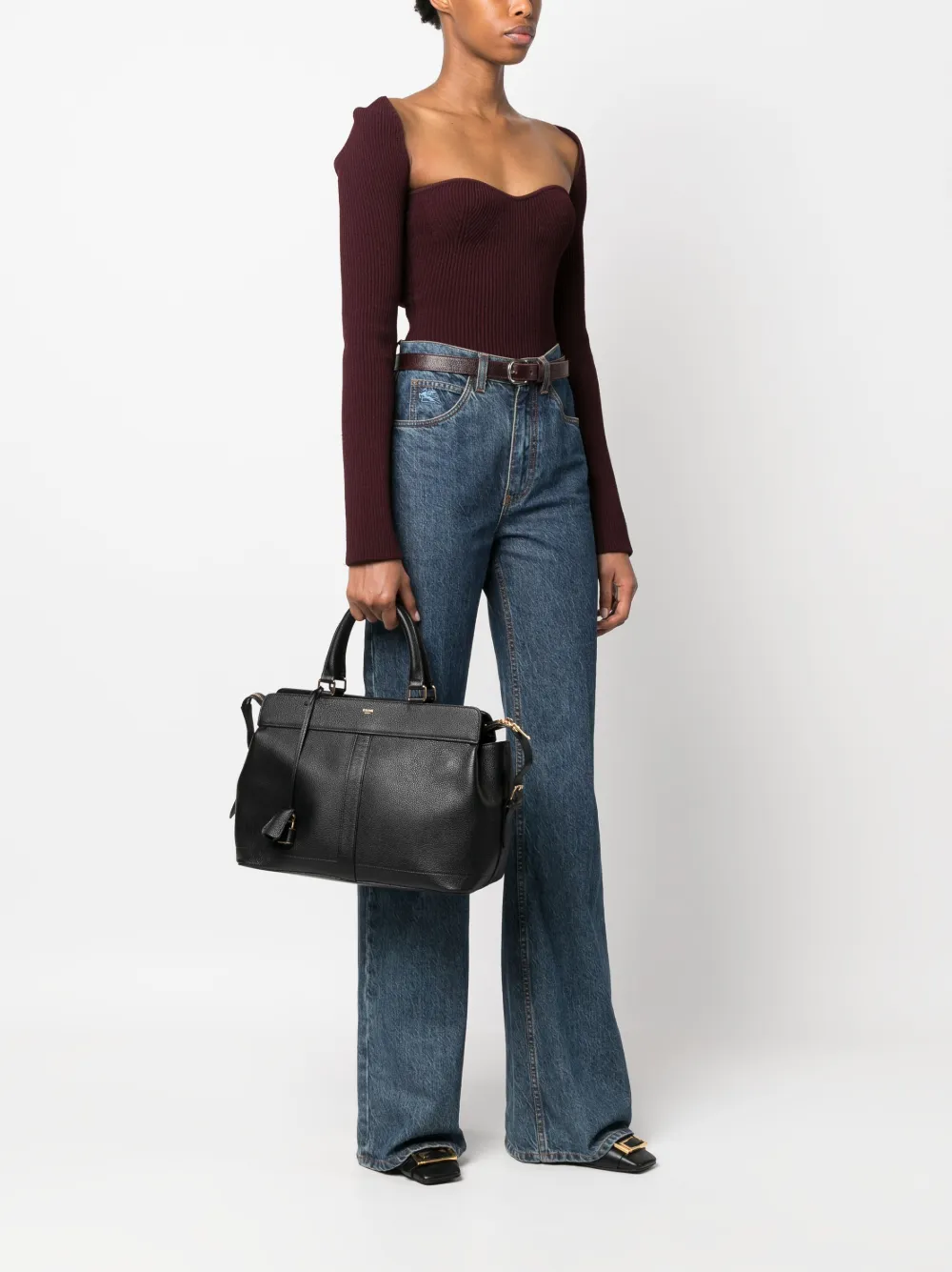 Céline Pre-Owned Cabas de France medium tas - Zwart