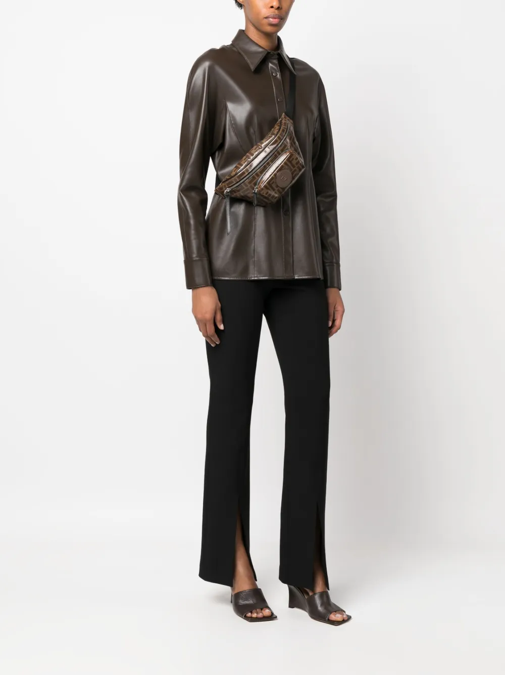 Fendi Pre-Owned Zucca heuptas - Bruin