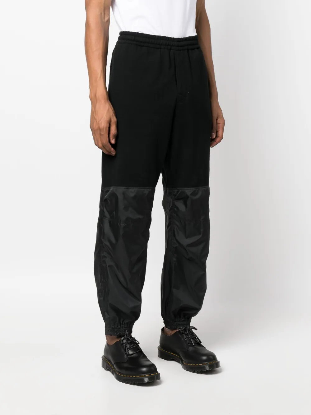 Shop Undercover Elastic-waist Panelled Track Pants In Black