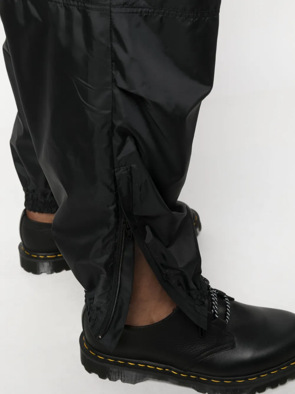 Shop Undercover Elastic-waist Panelled Track Pants In Black