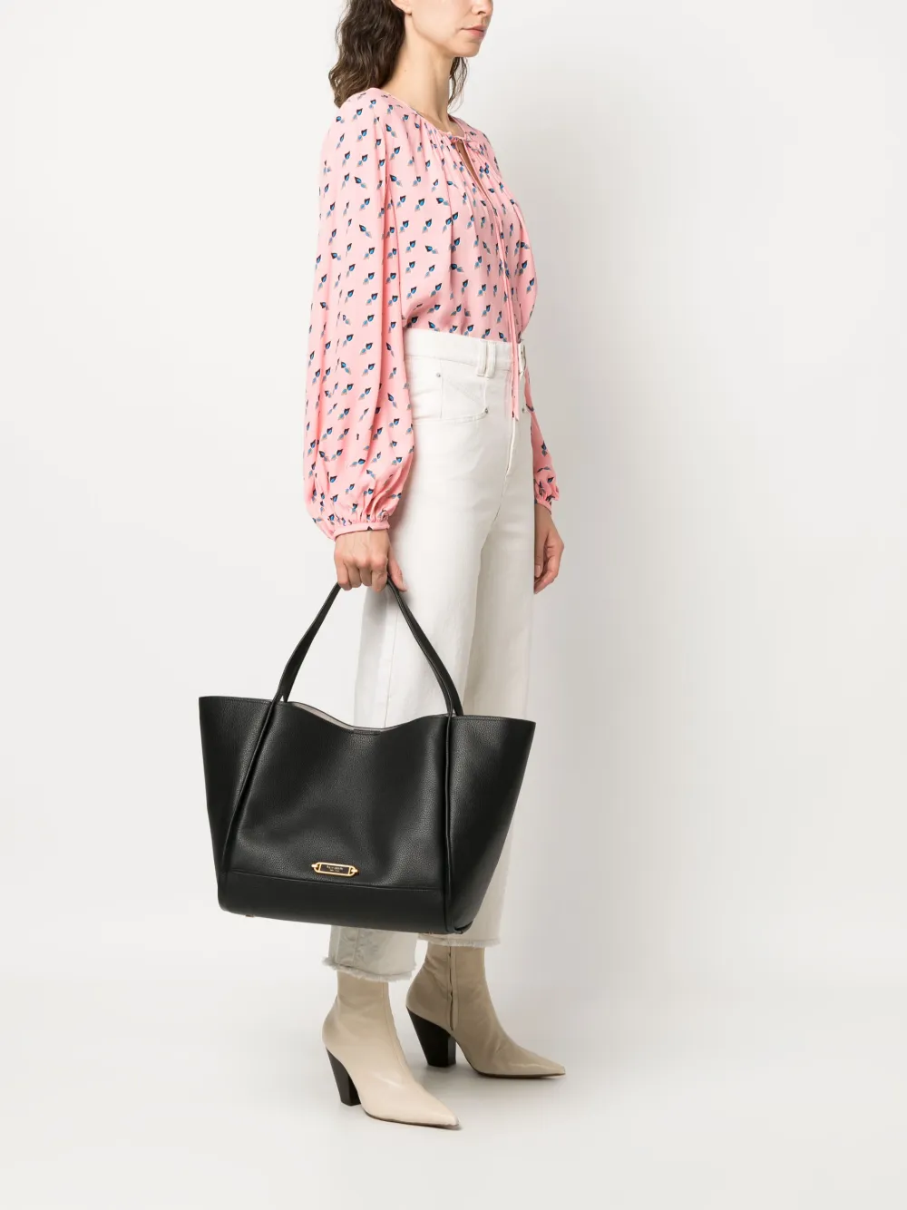 Shop Kate Spade Gramercy Leather Tote Bag In Black