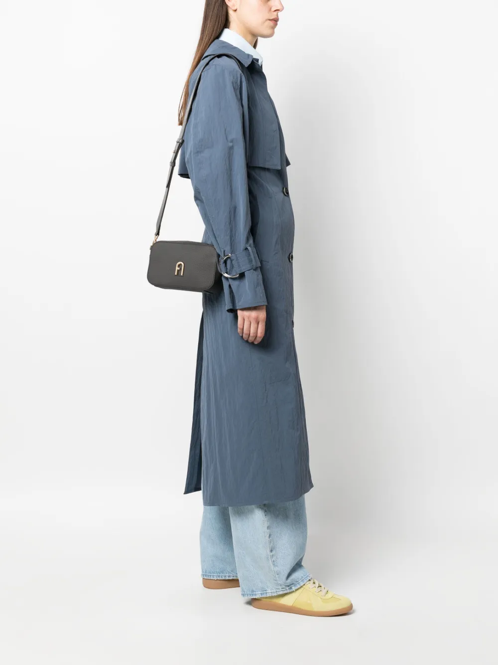 Furla Primula leather crossbody bag - Grijs