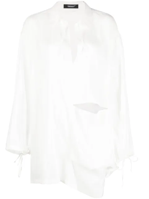 Undercover - cut-out split-neck shirt