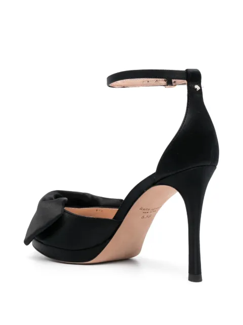 Kate Spade 100mm bow-detail satin sandals K0006 - 2