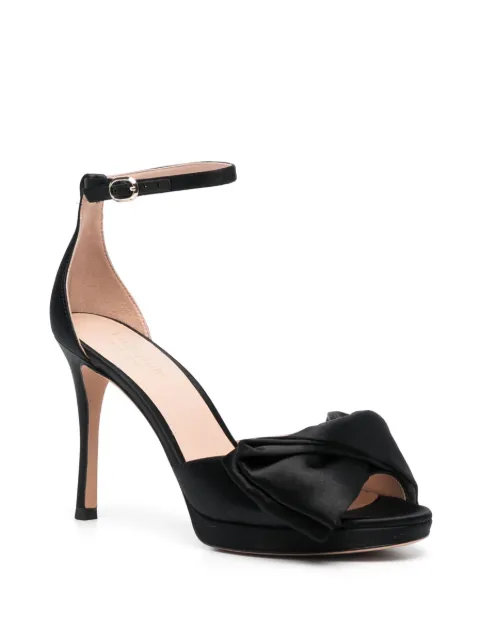Kate Spade 100mm bow-detail satin sandals K0006 - 1