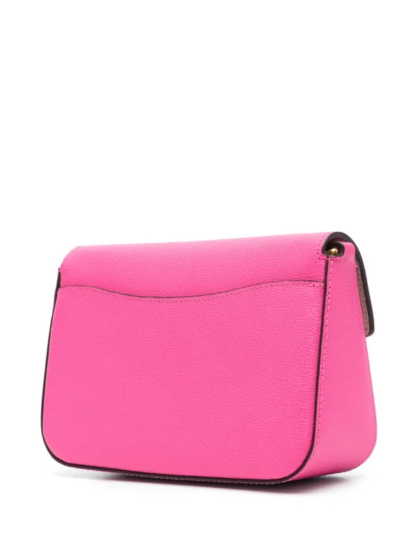 Pink leather 2025 cross body bag