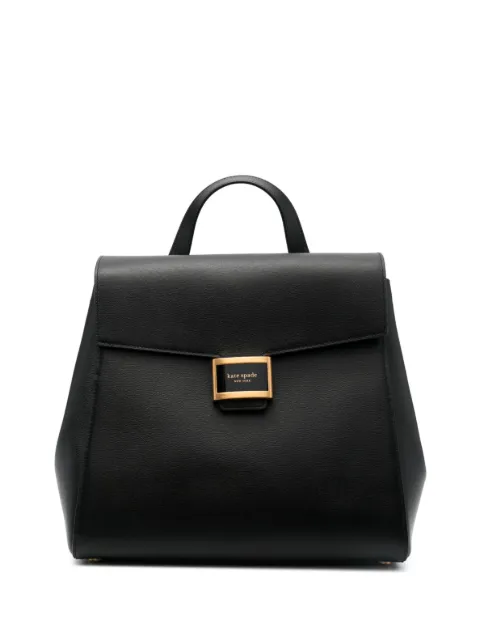 Kate Spade - logo-buckle grained-leather backpack