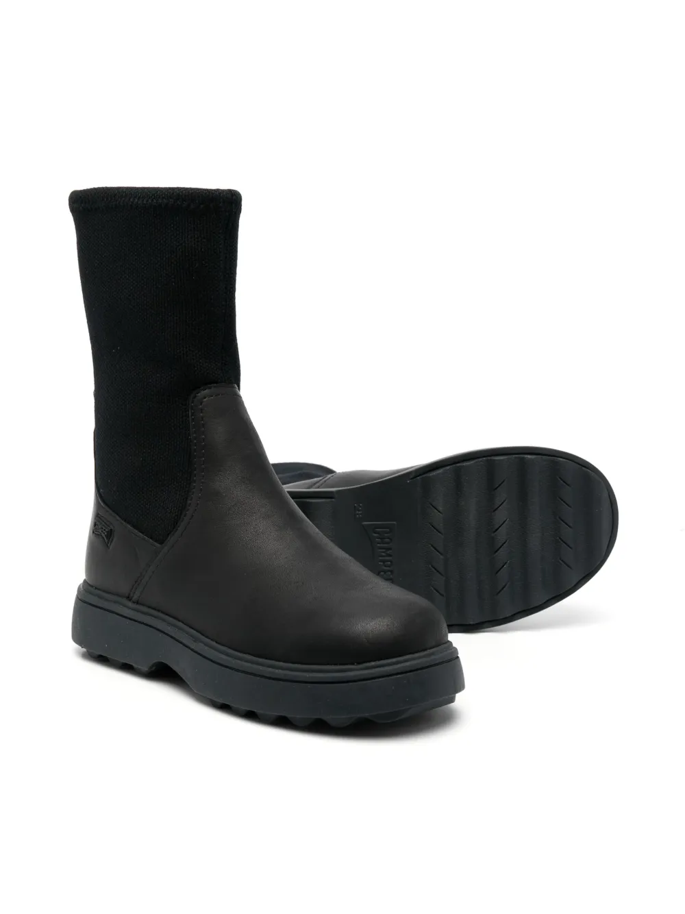 Camper Kids Norte leren laarzen - Zwart