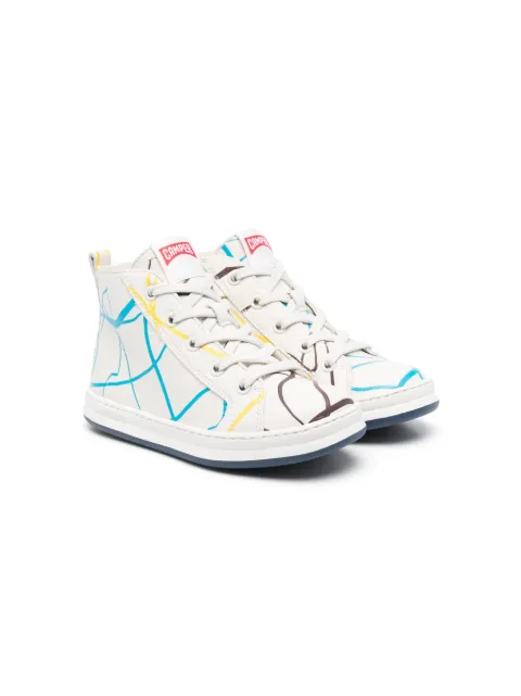 Camper Kids graphic-print leather sneakers