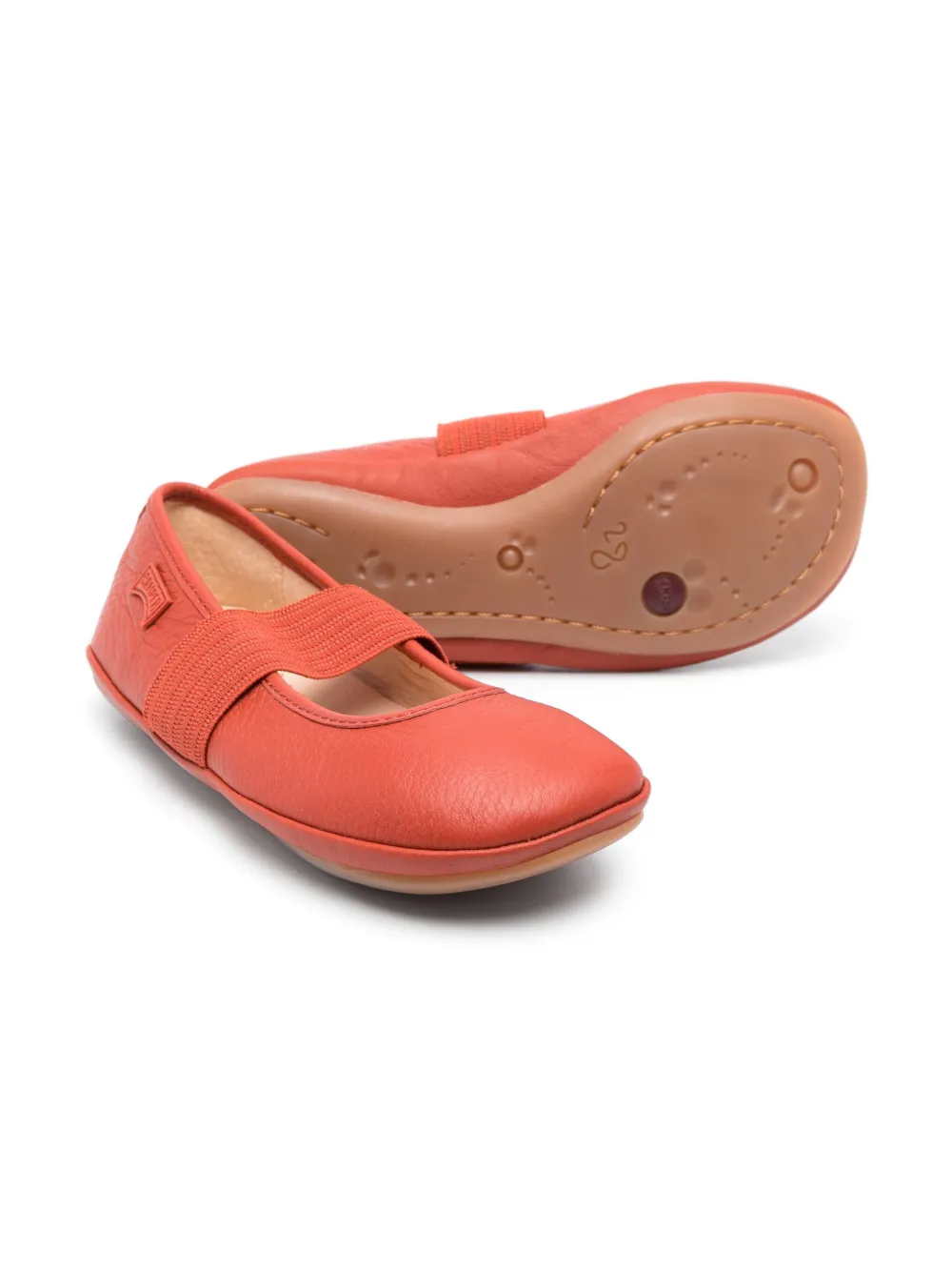 Camper Kids Right leren ballerina's - Rood