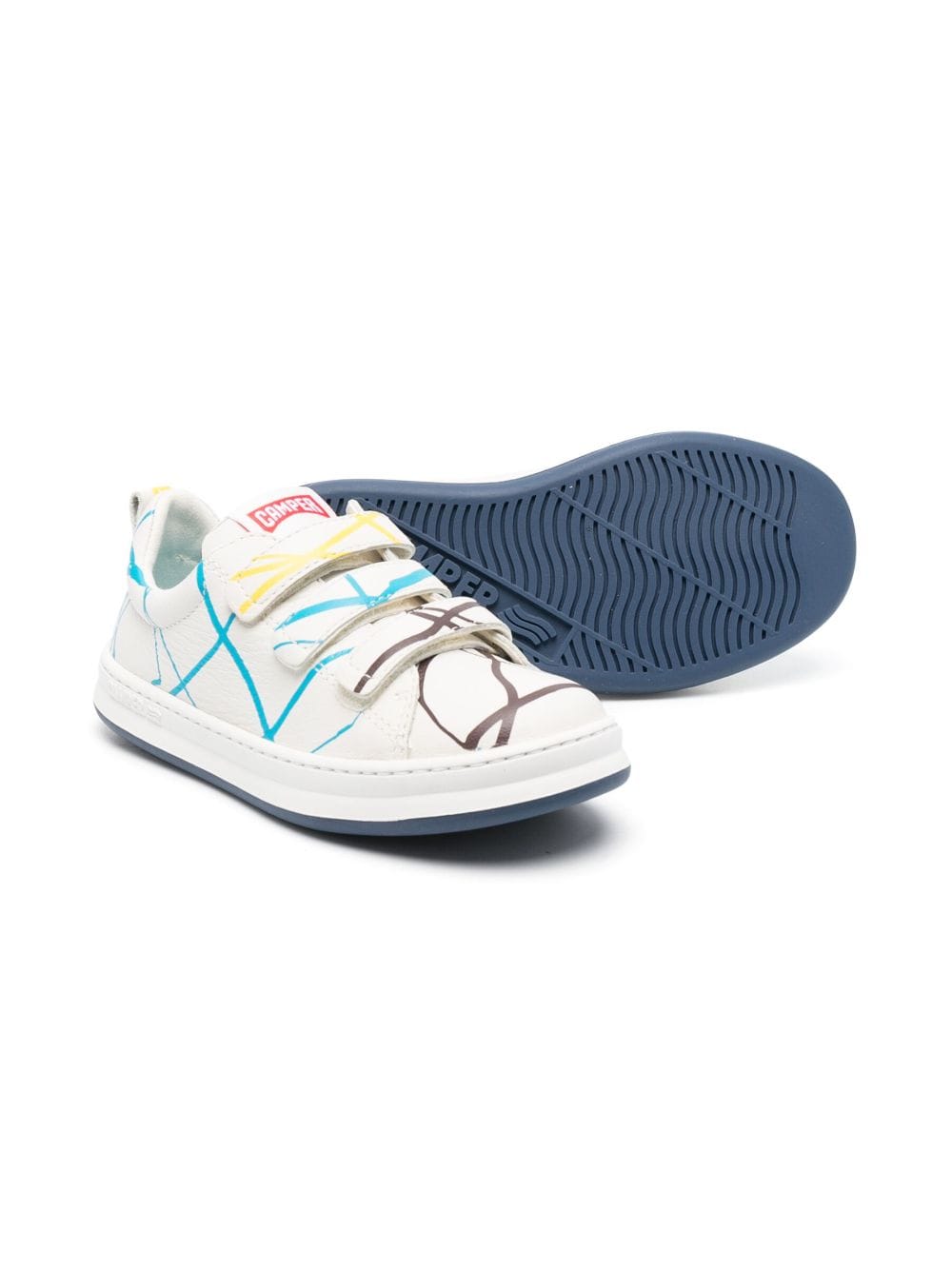 Image 2 of Camper Kids graphic-print leather sneakers
