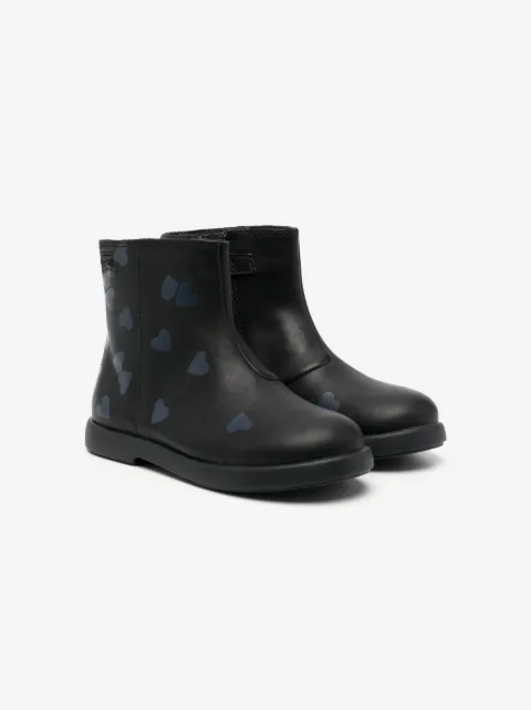 Camper Kids Duet Twins heart-print boots