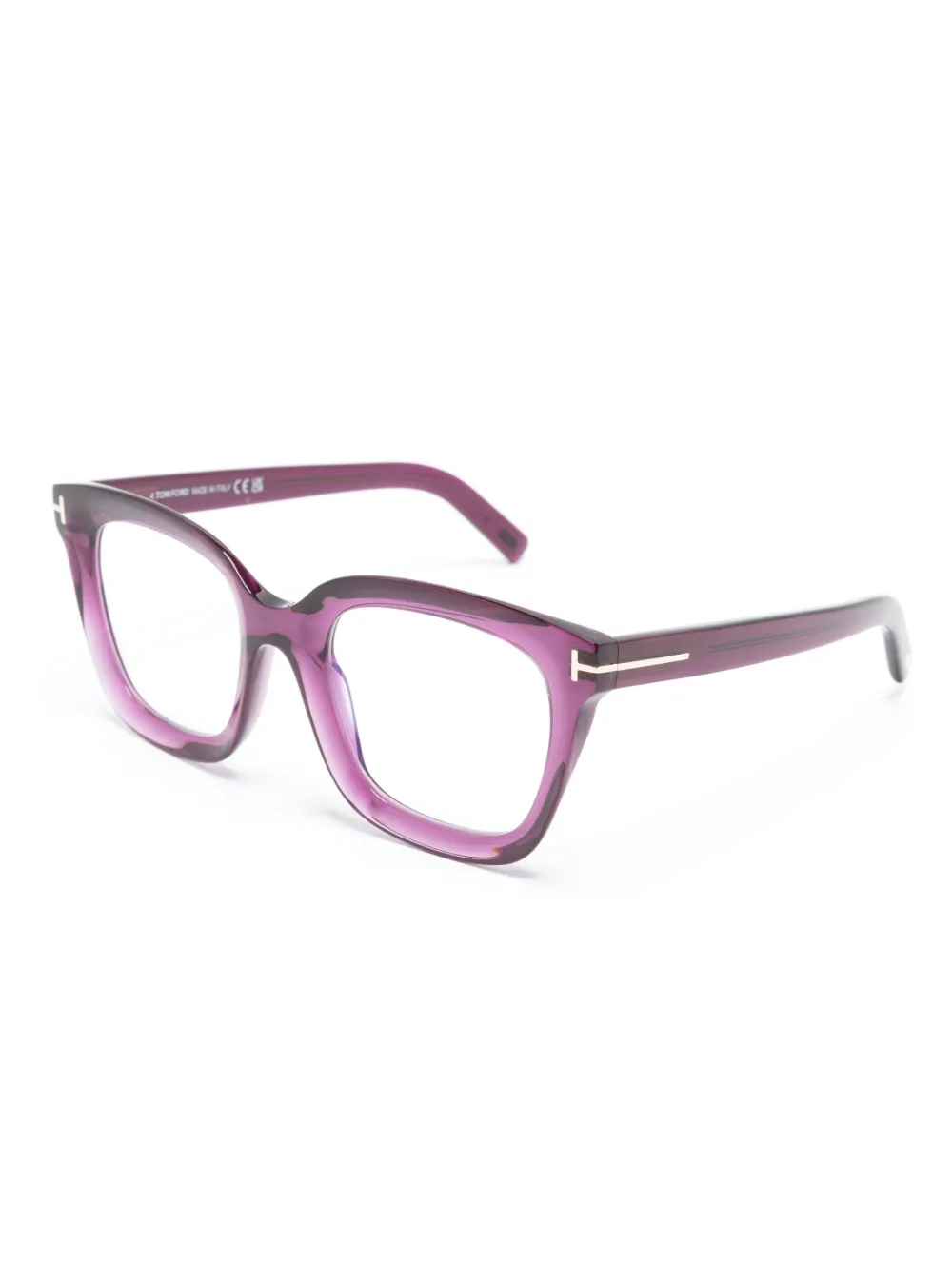 TOM FORD Eyewear square-frame clear-lenses glasses - Paars