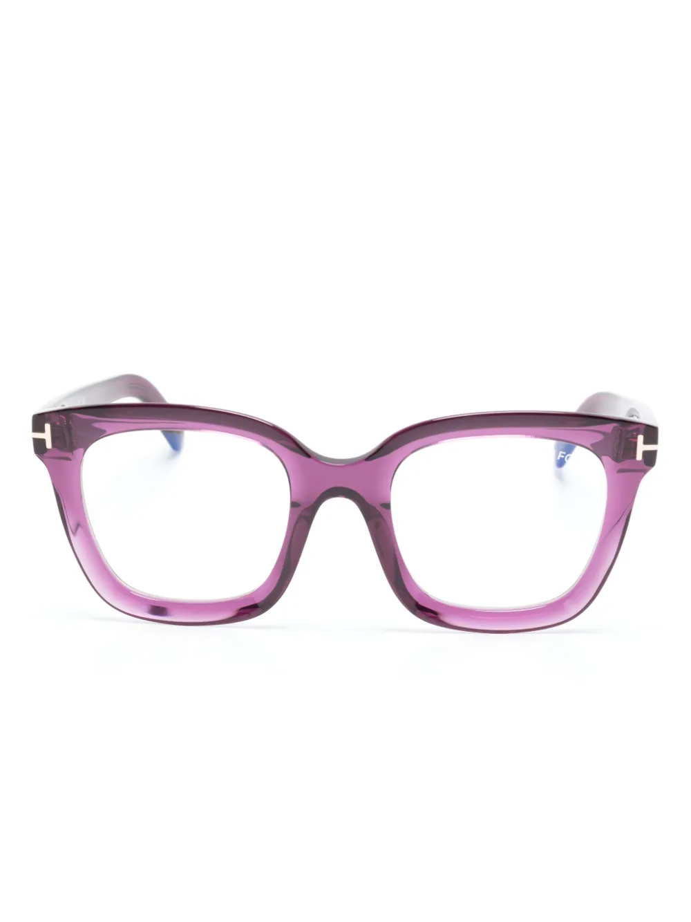 TOM FORD Eyewear square-frame clear-lenses glasses - Purple