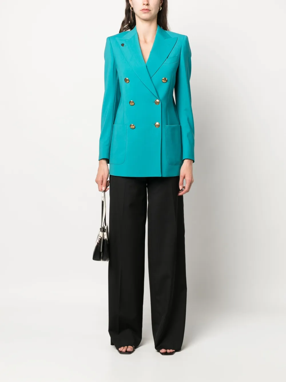 Gabriele Pasini Blazer met dubbele rij knopen - Blauw