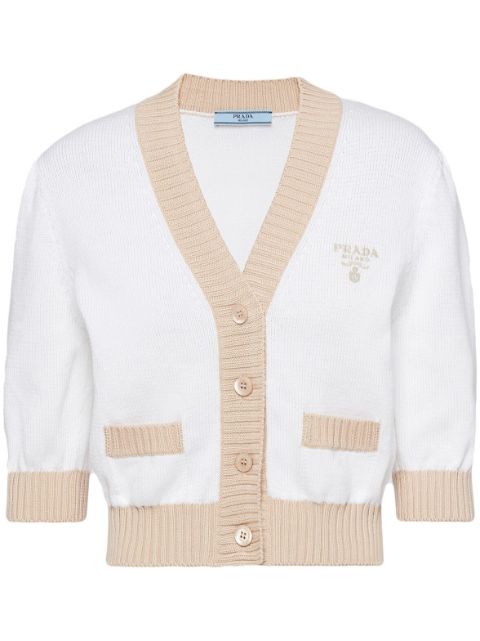 Prada cropped cotton cardigan