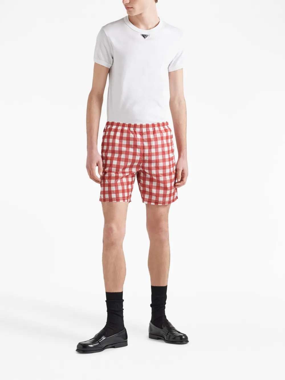 Prada Re-Nylon zwembroek - Rood