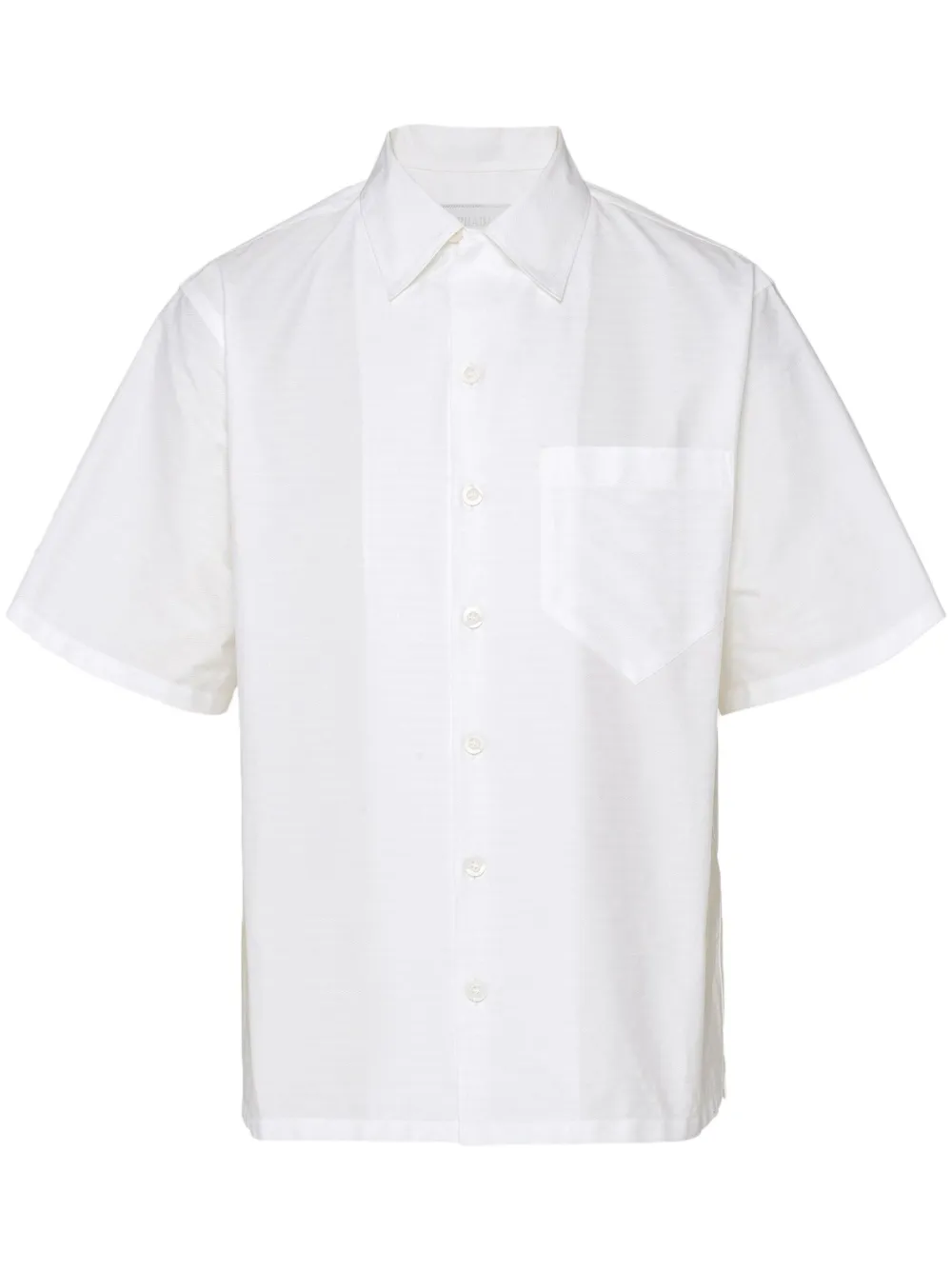 Prada camisa con logo triangular | blanco | Image 1