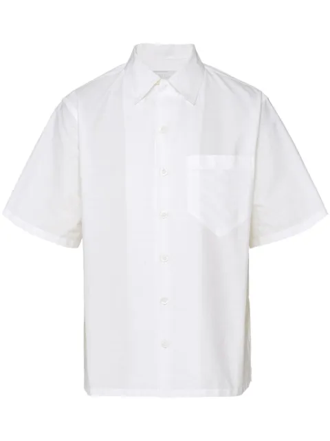 Prada triangle-logo cotton shirt