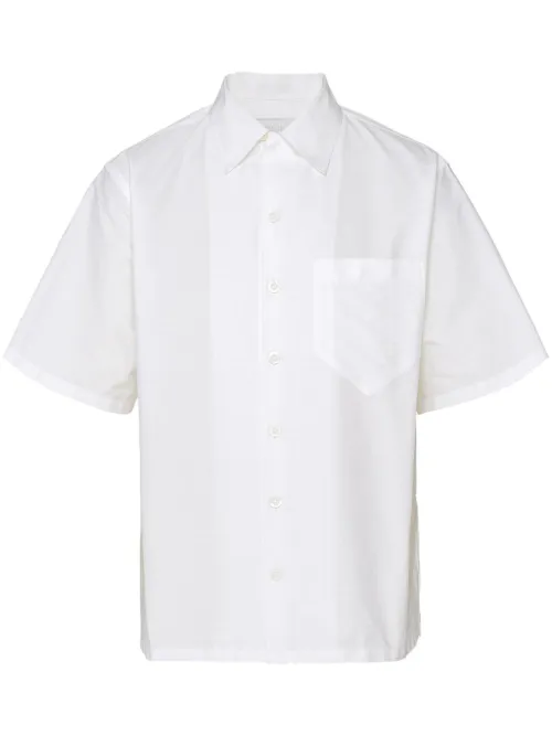 T-shirt en coton à patch logo - Prada - Modalova