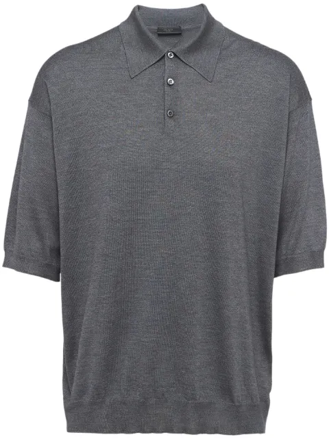 Prada playera tipo polo de seda