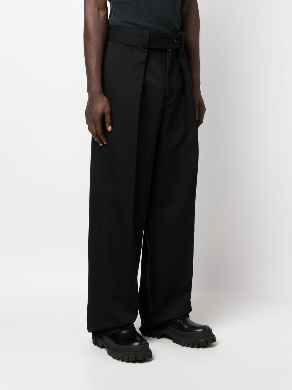 Shop Jil Sander Wide-leg Tailored Trousers In Black
