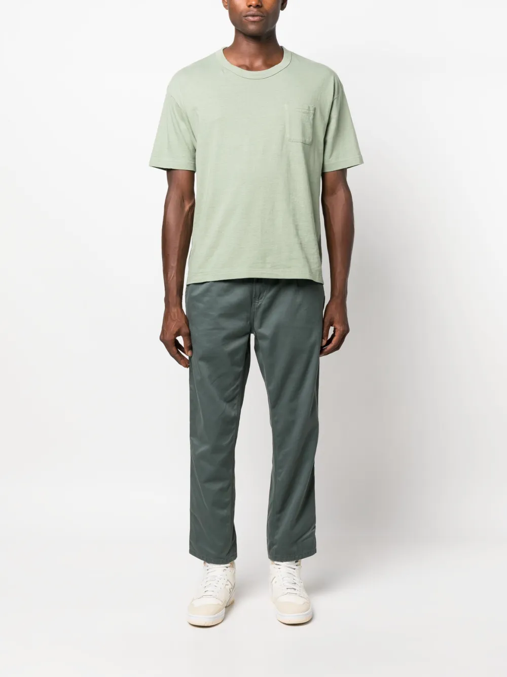 Carhartt WIP cropped straight-leg trousers - Groen