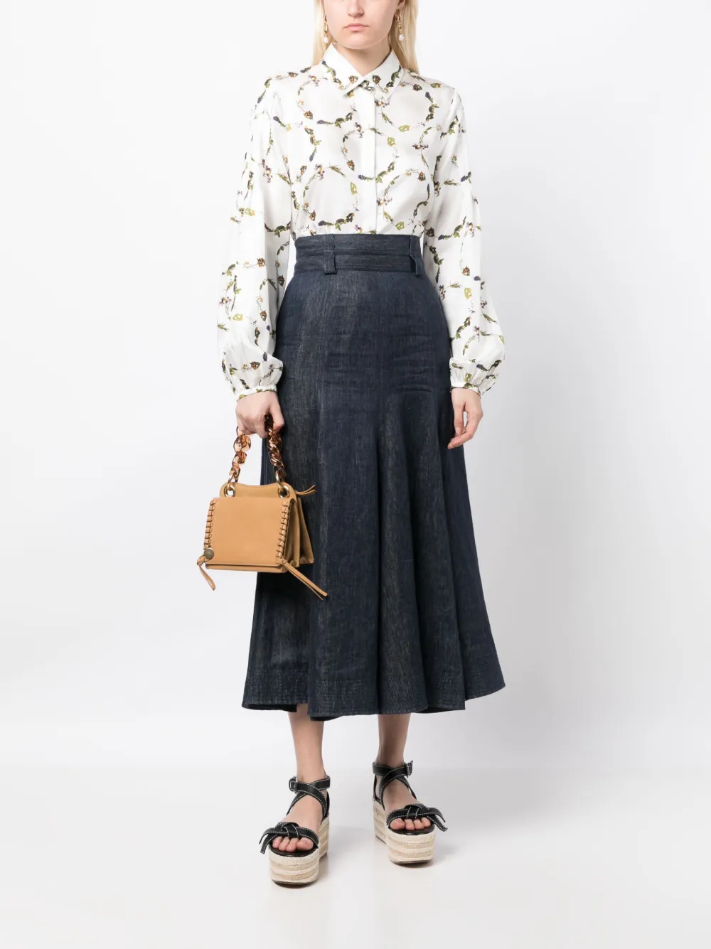 Gabriela Hearst floral-print silk shirt - Wit