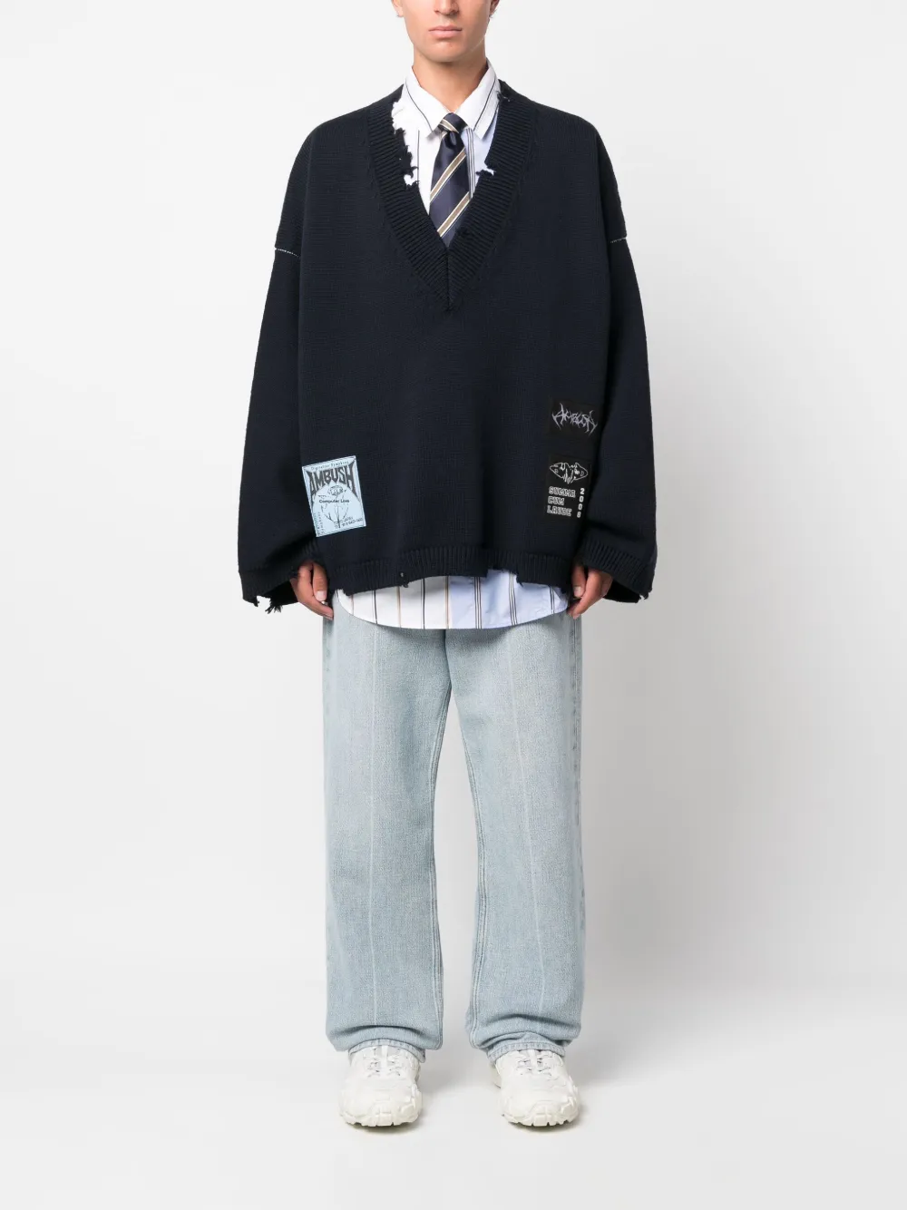 AMBUSH Trui met logopatch - Blauw