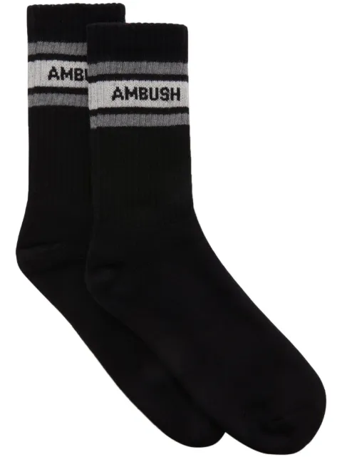 AMBUSH logo-jacquard ribbed socks