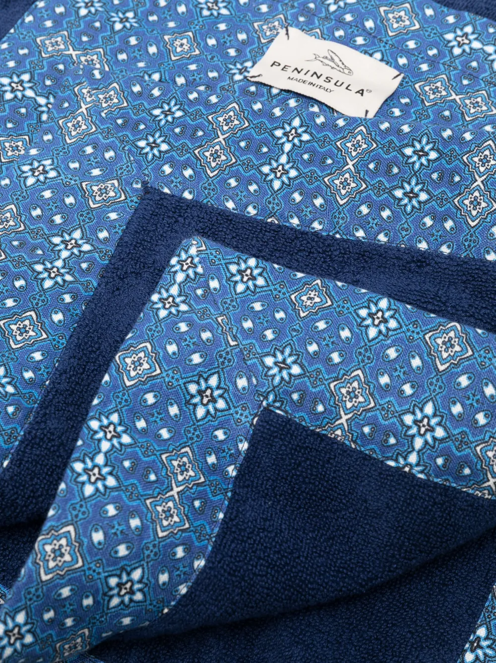 PENINSULA SWIMWEAR Caprera cotton beach towel - Blauw