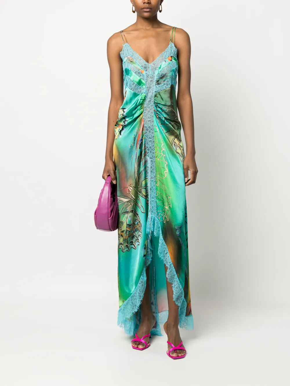 SIEDRES Maxi-jurk met kant - Blauw