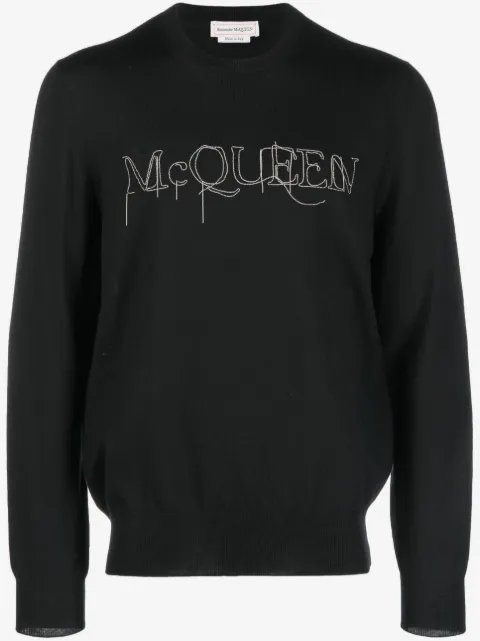Alexander McQueen Pullover mit Logo-Stickerei
