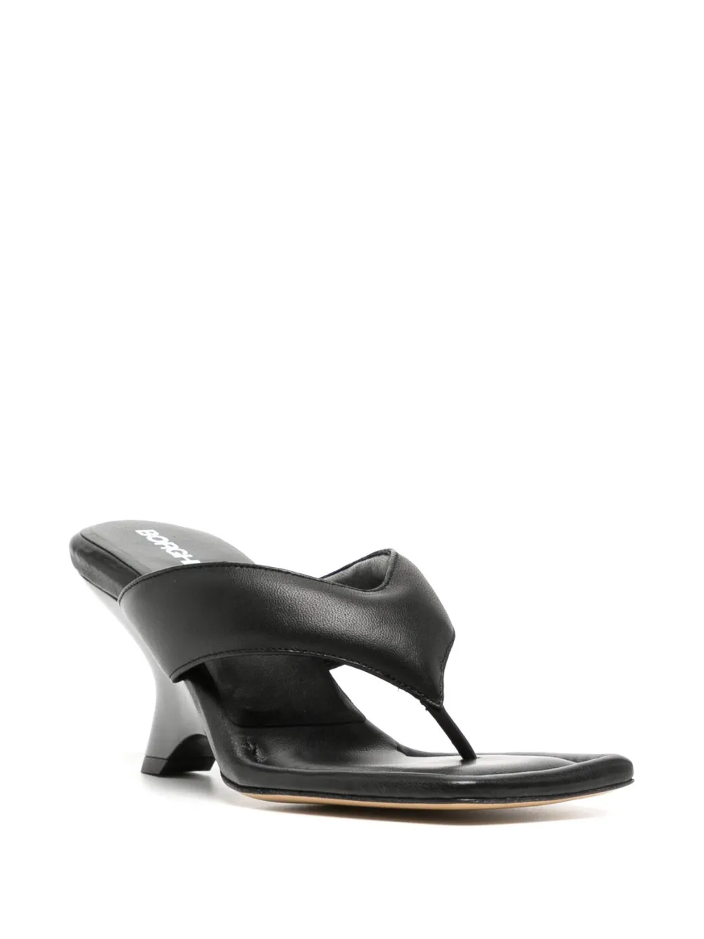GIABORGHINI Gia 40mm thong sandals - Zwart