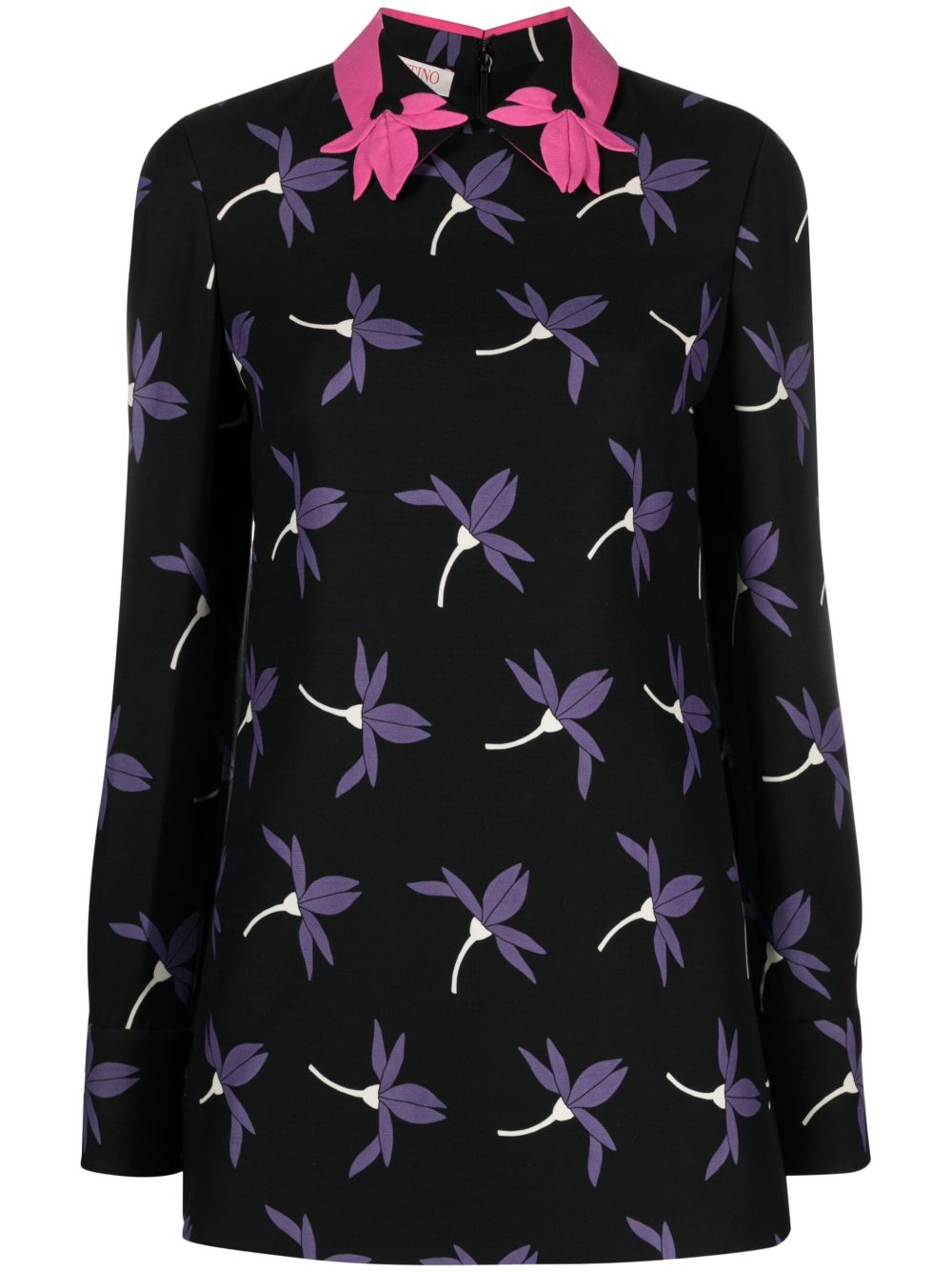 Fairy Flowers print silk shirt