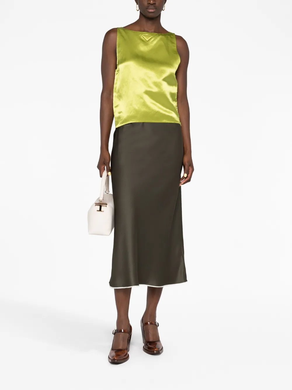 Prada Pre-Owned Blouse met boothals - Groen