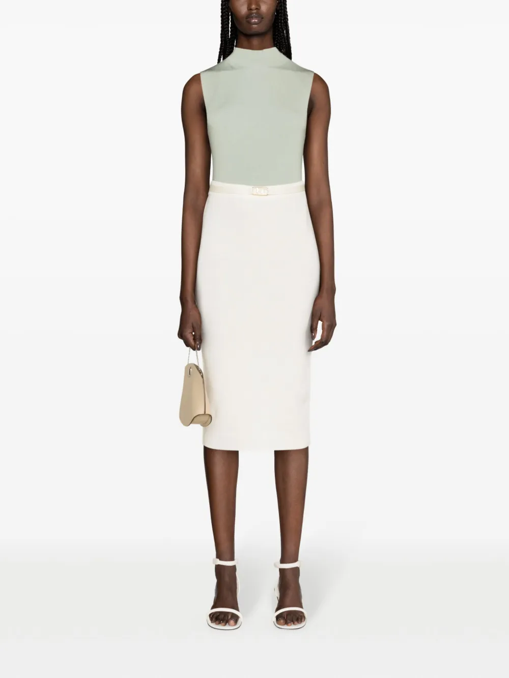 Fendi Pre-Owned High waist kokerrok - Wit