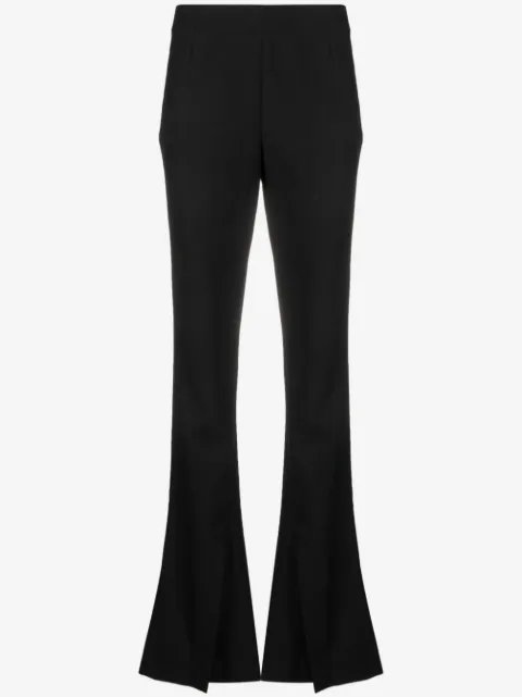 AMBUSH pantalon en laine à taille haute