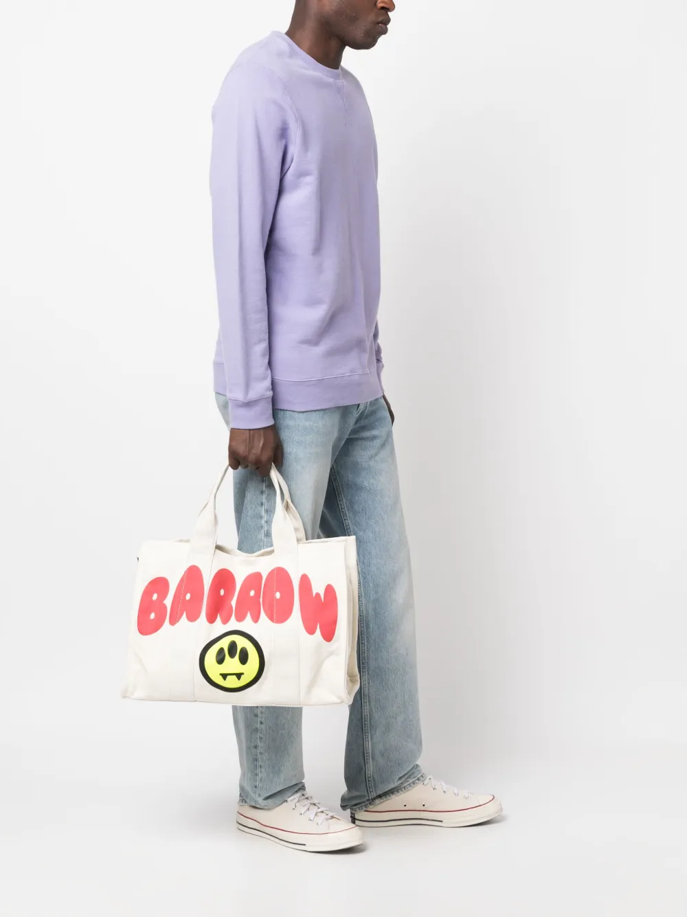 BARROW logo-print tote bag - Beige