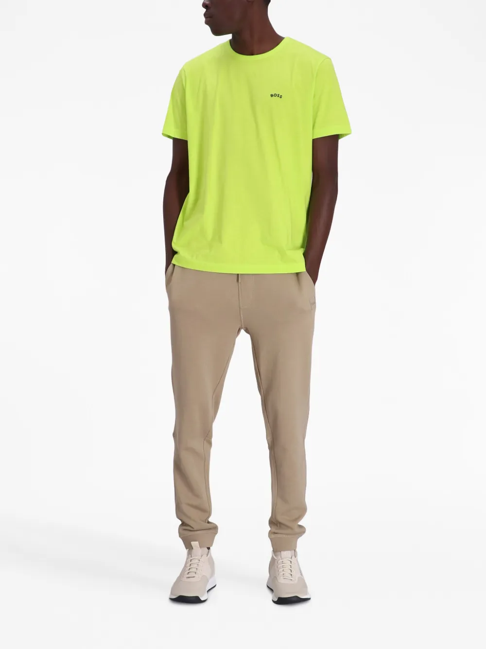 BOSS T-shirt met geborduurd logo - Groen