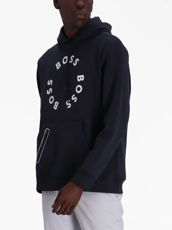 Hugo boss logo hoodie discount